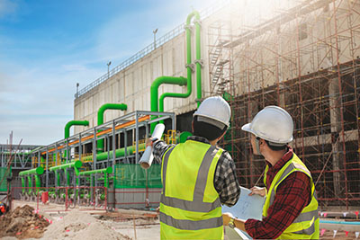 Professional civil engineer project cooling tower construction.