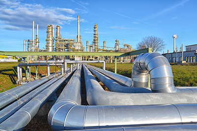 Refinery for the production of fuel – architecture and buildings