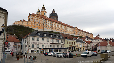 Blick auf das Stift – Melk, APA/HERBERT PFARRHOFER Blick auf das Stift - Melk, APA/HERBERT PFARRHOFER