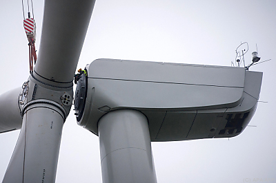 Installation einer Nordex-Anlage
 - Sainte-Lizaigne, APA/AFP