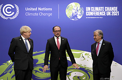 Schallenberg traf mit Johnson und Guterres zusammen – Glasgow, APA/AFP/POOL Schallenberg traf mit Johnson und Guterres zusammen - Glasgow, APA/AFP/POOL