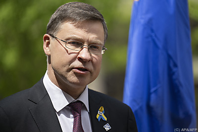 Valdis Dombrovskis, Vize-Präsident der EU-Kommission - Washington, APA/AFP