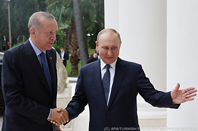 Der türkische Präsident Erdogan und der russische Präsident Putin – Sochi, APA/TURKISH PRESIDENTIAL PRESS SERVICE Der türkische Präsident Erdogan und der russische Präsident Putin - Sochi, APA/TURKISH PRESIDENTIAL PRESS SERVICE