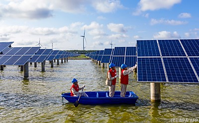 China hängt Europa und die USA bei Solar und Windkraft ab - Haian, APA/AFP