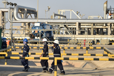 Aramco transportiert das Öl derzeit über eine Pipeline zum Roten Meer
 - Abqaiq, APA/AFP