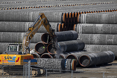 Bald sind alle Röhren verlegt
 - Mukran, APA/AFP