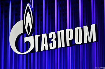 Das Logo des russischen Staatskonzerns Gazprom - Saint Petersburg, APA/ag