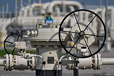 Das für Italien bestimmte Gas wartet bereits auf den Weitertransport - Baumgarten an der March, APA/AFP