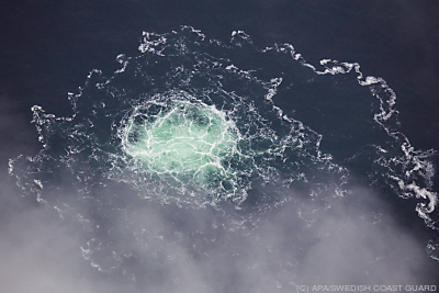 Methan tritt aus – Baltic Sea, APA/SWEDISH COAST GUARD Methan tritt aus - Baltic Sea, APA/SWEDISH COAST GUARD