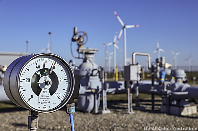Manometer auf dem Gelände eines Untergrund-Gasspeichers - Bad Lauchstädt, APA/dpa-Zentralbild