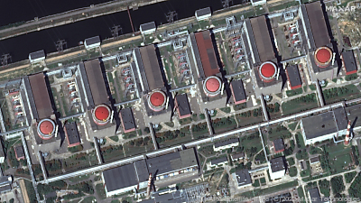 Archivbild des Kraftwerks - Enerhodar, APA/Satellite image ©2022 Maxar Technologies