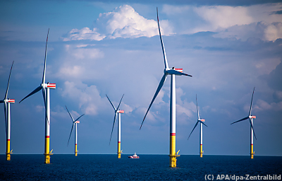 Die Windparks haben eine Gesamtkapazität von sieben Gigawatt - Mukran, APA/dpa-Zentralbild